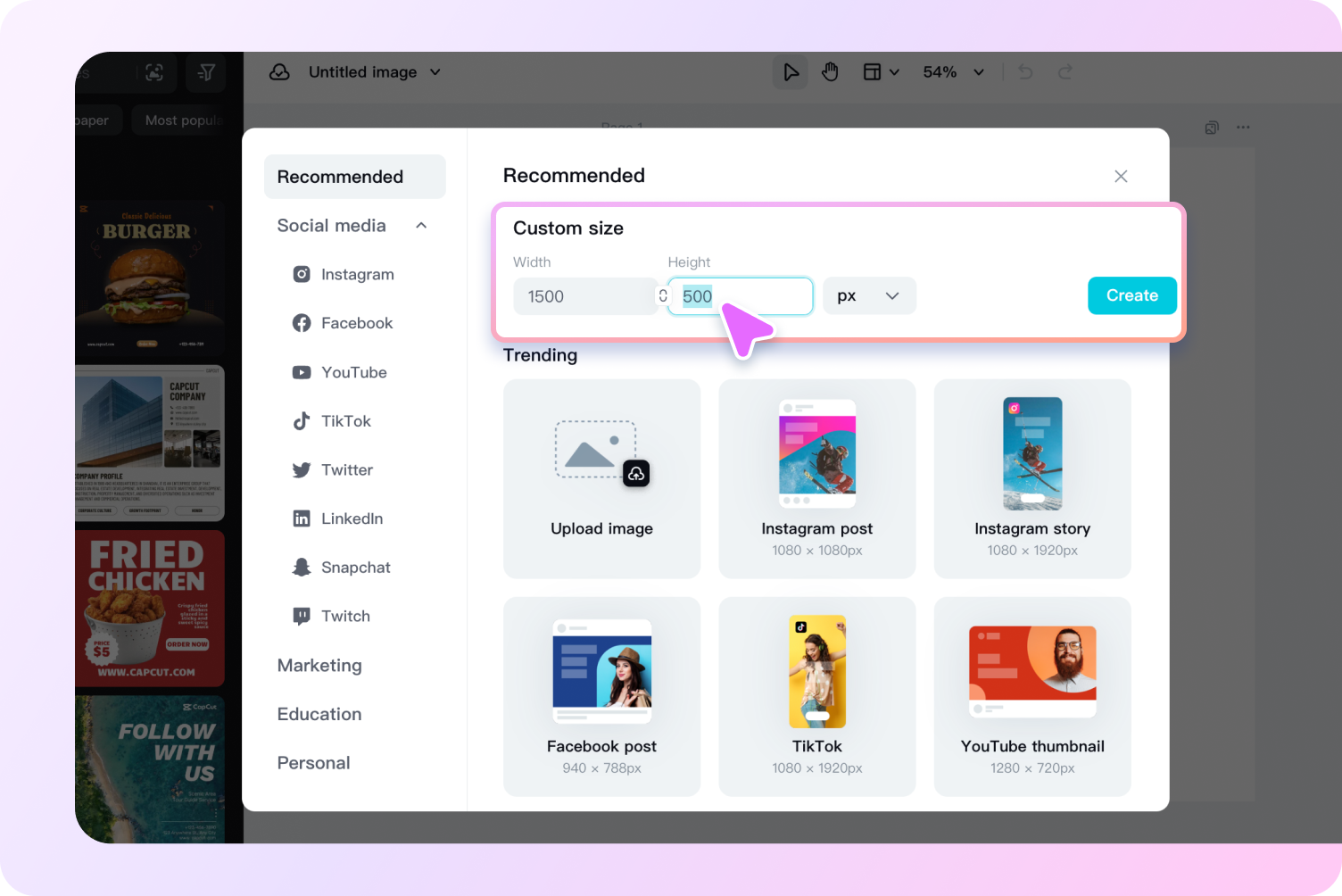 Choose a template or upload your image
